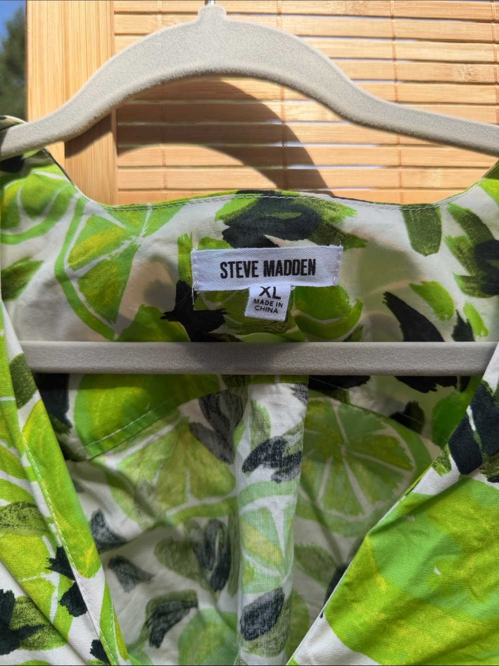 Steve Madden Green & White Twist-Front Maxi Dress - Picture 2 of 3